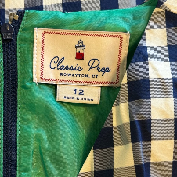 NWT Sz12 Classic Prep Ann Gingham Taffeta Dress - Picture 7 of 10